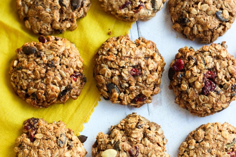 Carrot, Ginger + Raisin Breakfast Cookies