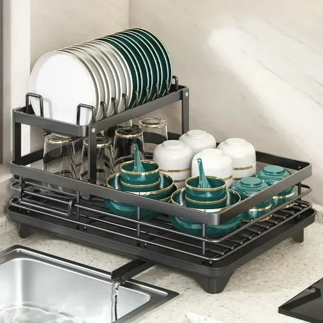 2 tier dish drying rack