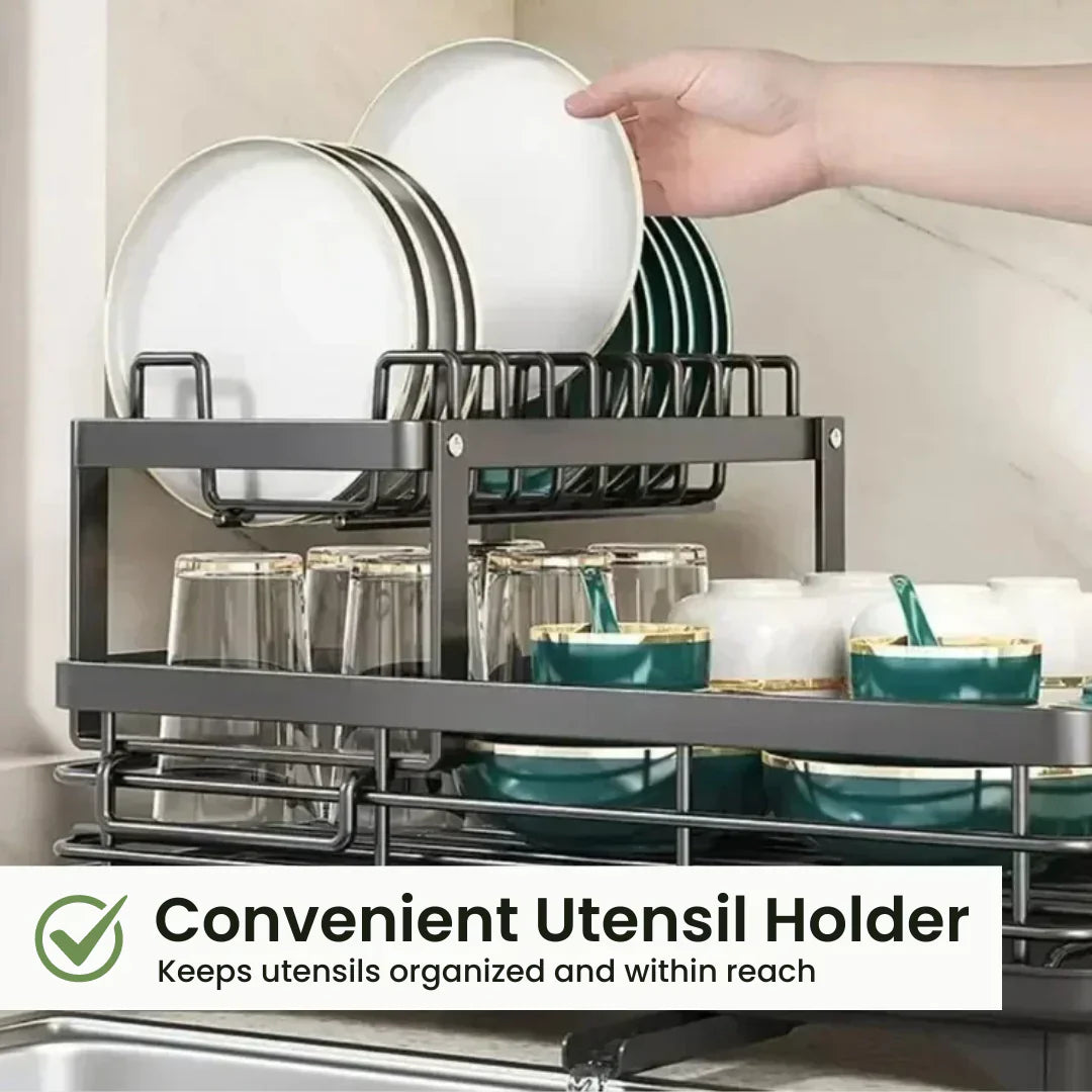 2 tier dish drying rack convenient holder