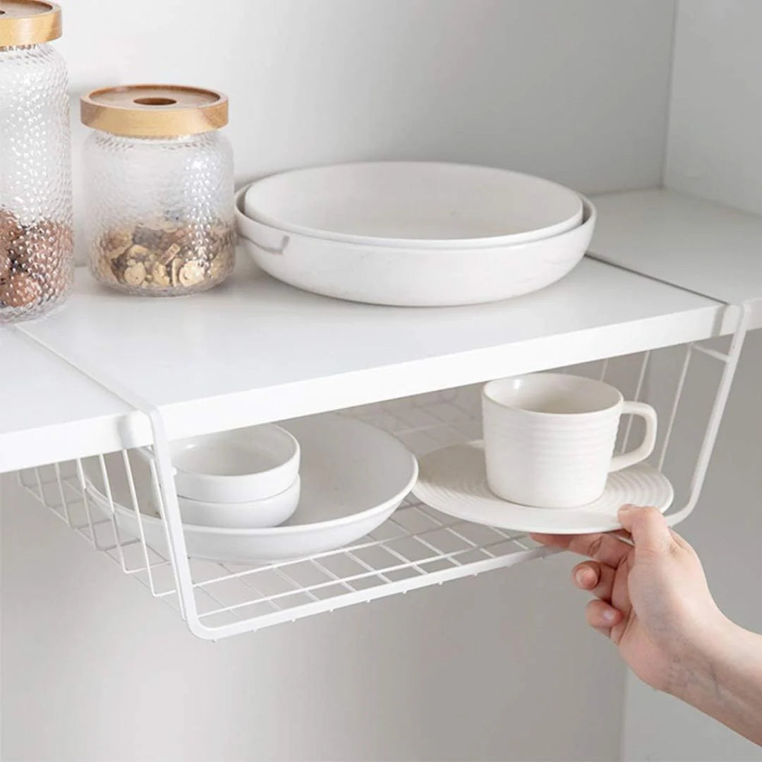 Under Shelf Basket - Stylish Under Shelf Storage Rack for Office, Kitchen, and Household Use