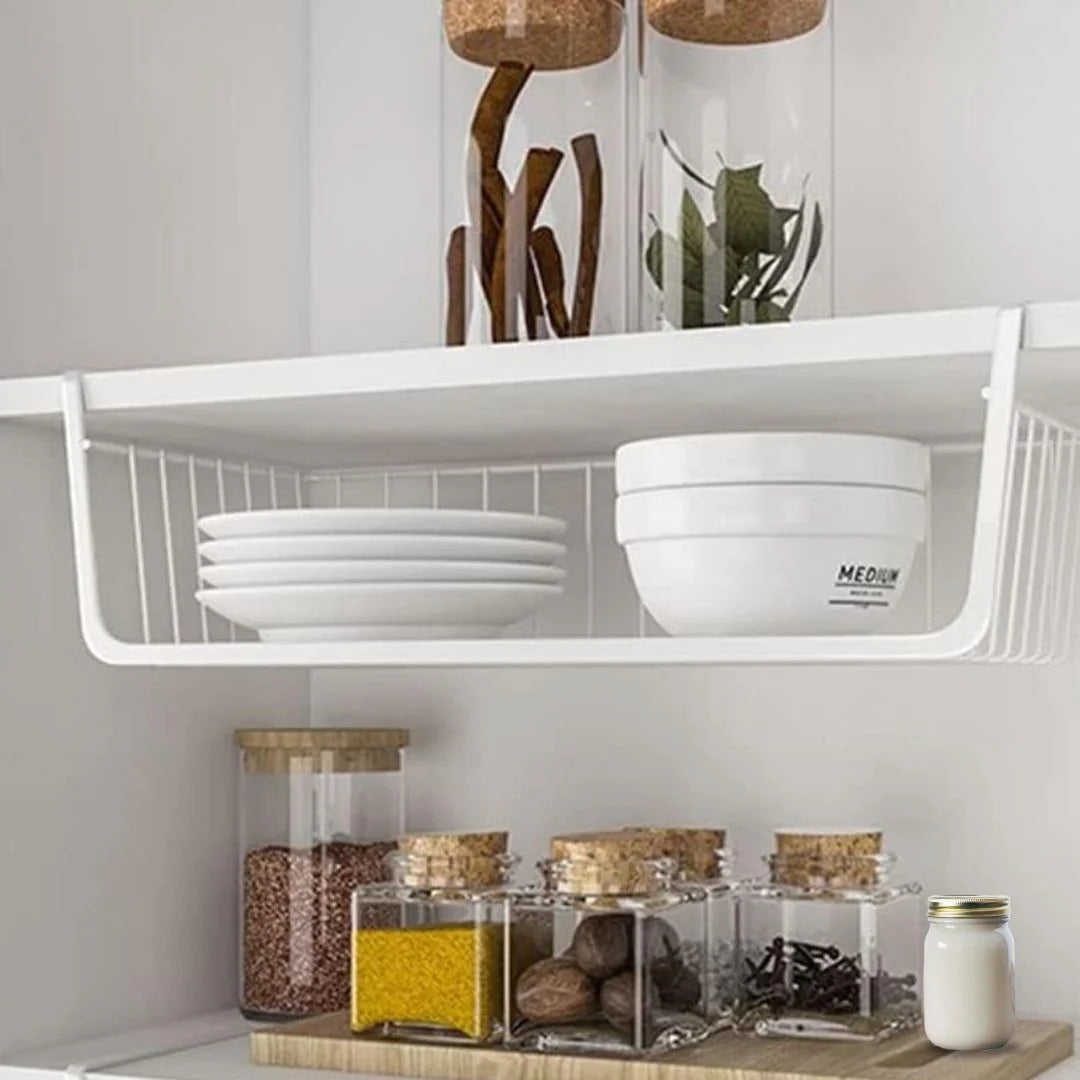 Under Shelf Basket - Stylish Under Shelf Storage Rack for Office, Kitchen, and Household Use