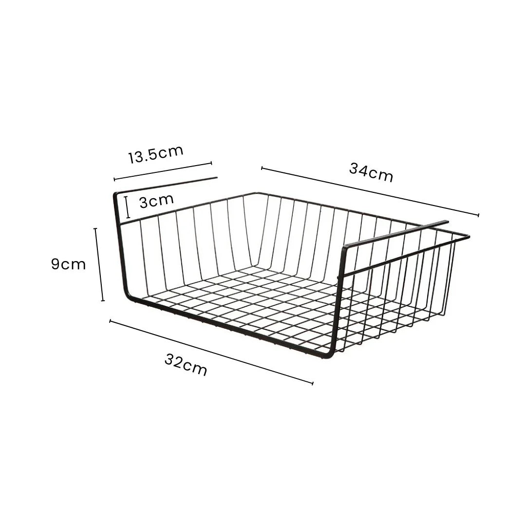 Under Shelf Basket - Stylish Under Shelf Storage Rack for Office, Kitchen, and Household Use