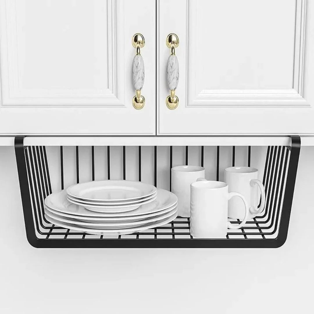 Under Shelf Basket - Stylish Under Shelf Storage Rack for Office, Kitchen, and Household Use