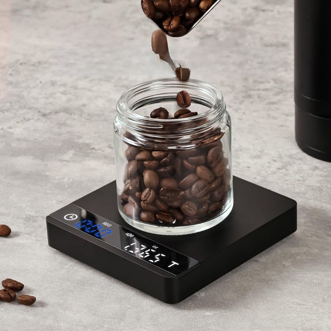 Coffee Scale - Best Digital Weighing Machine with Timer for Espresso and Coffee Measuring