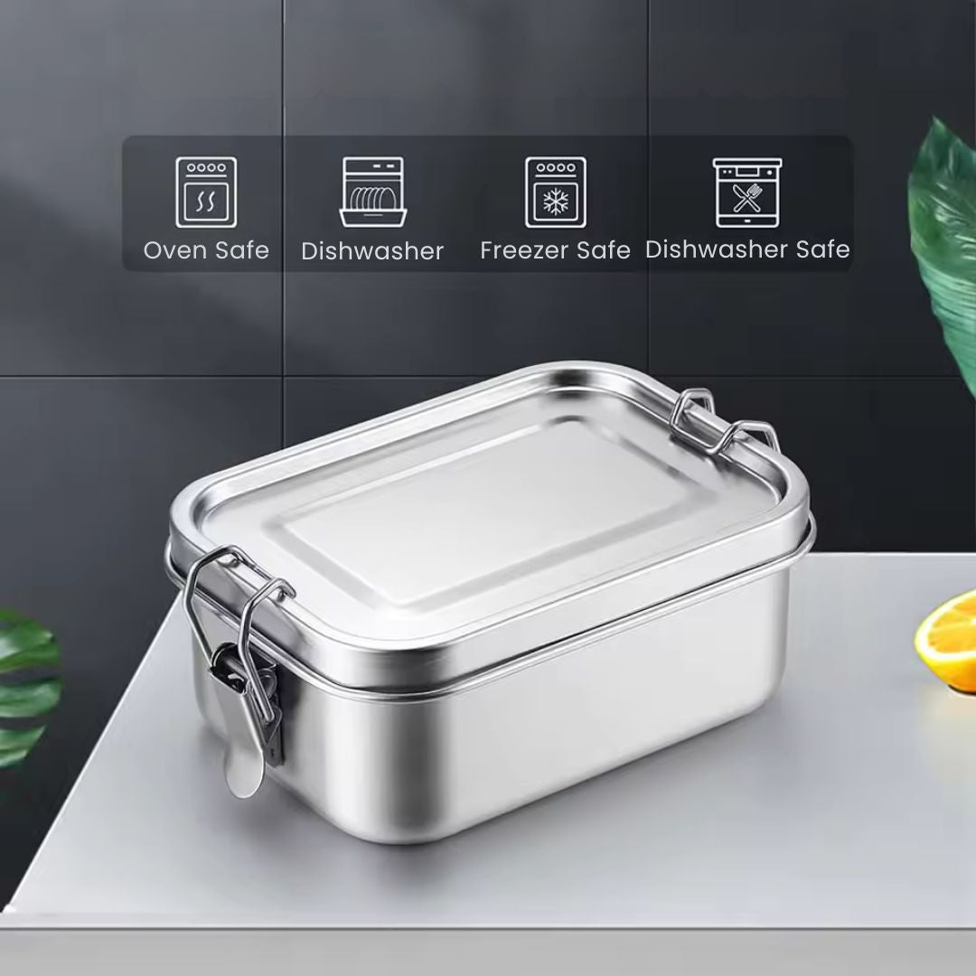 Stainless Bento Box - Portable Leakproof Lunch Box with Compartments