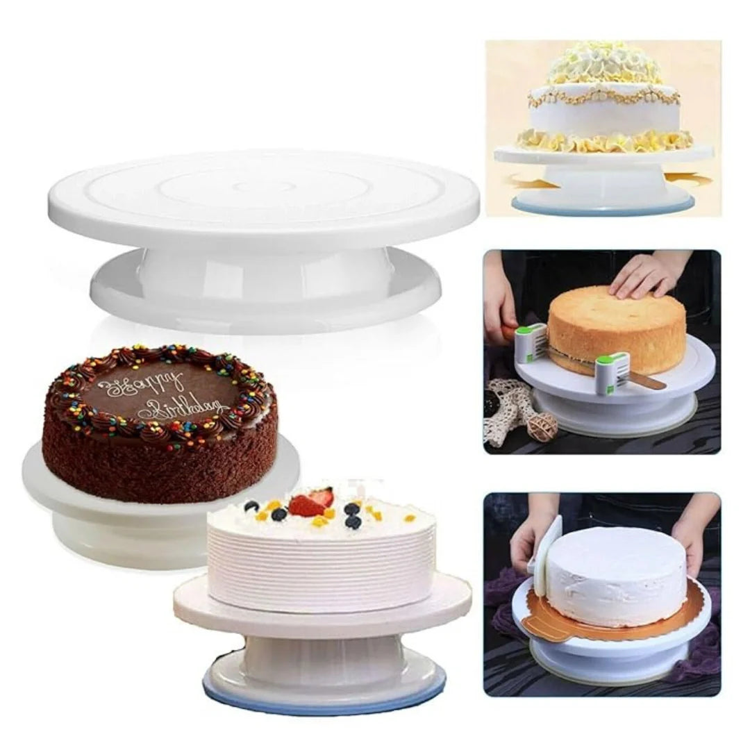 Easy-to-clean cake turntable set