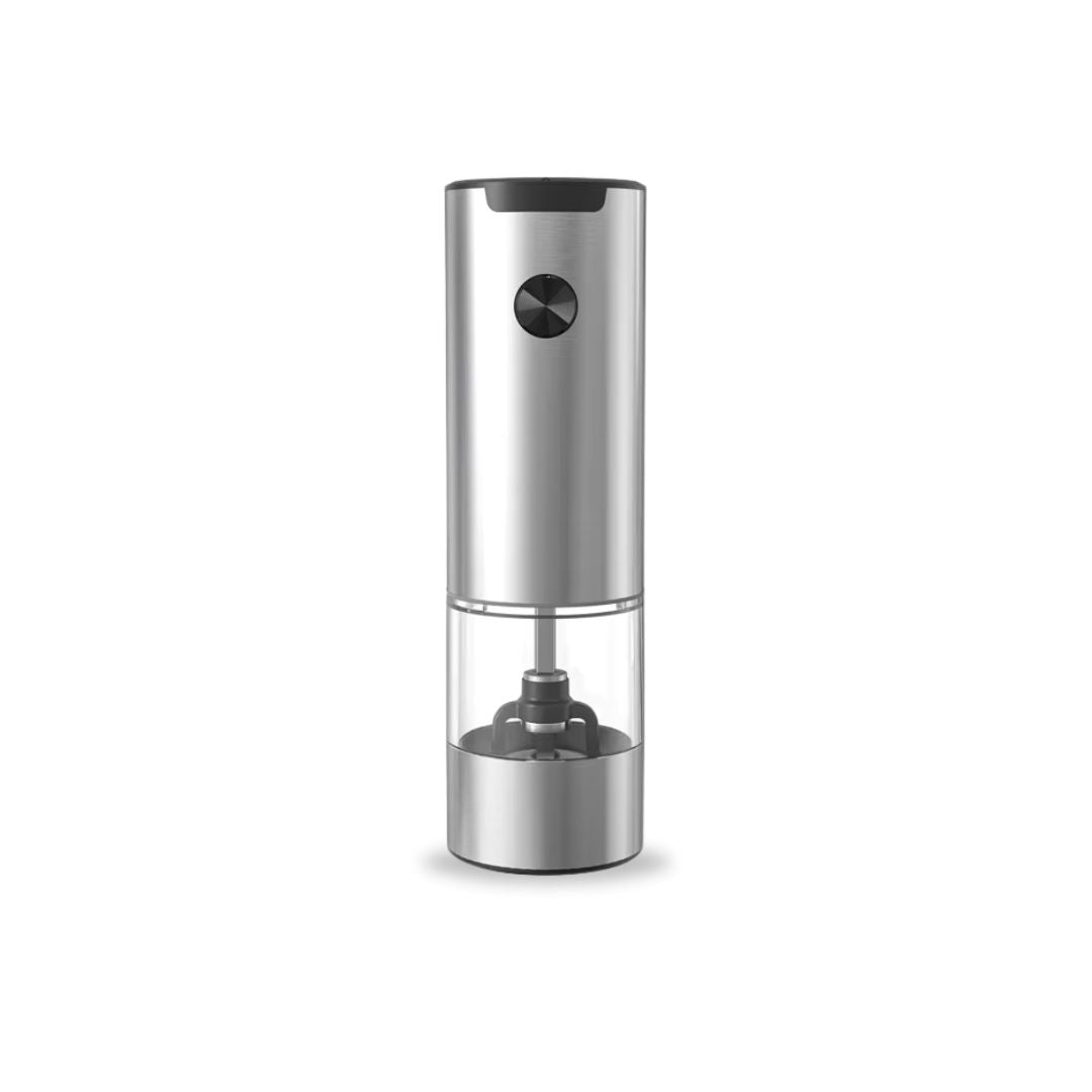 Electric Salt and Pepper Shakers | Stainless Steel with Adjustable Grind and LED Light