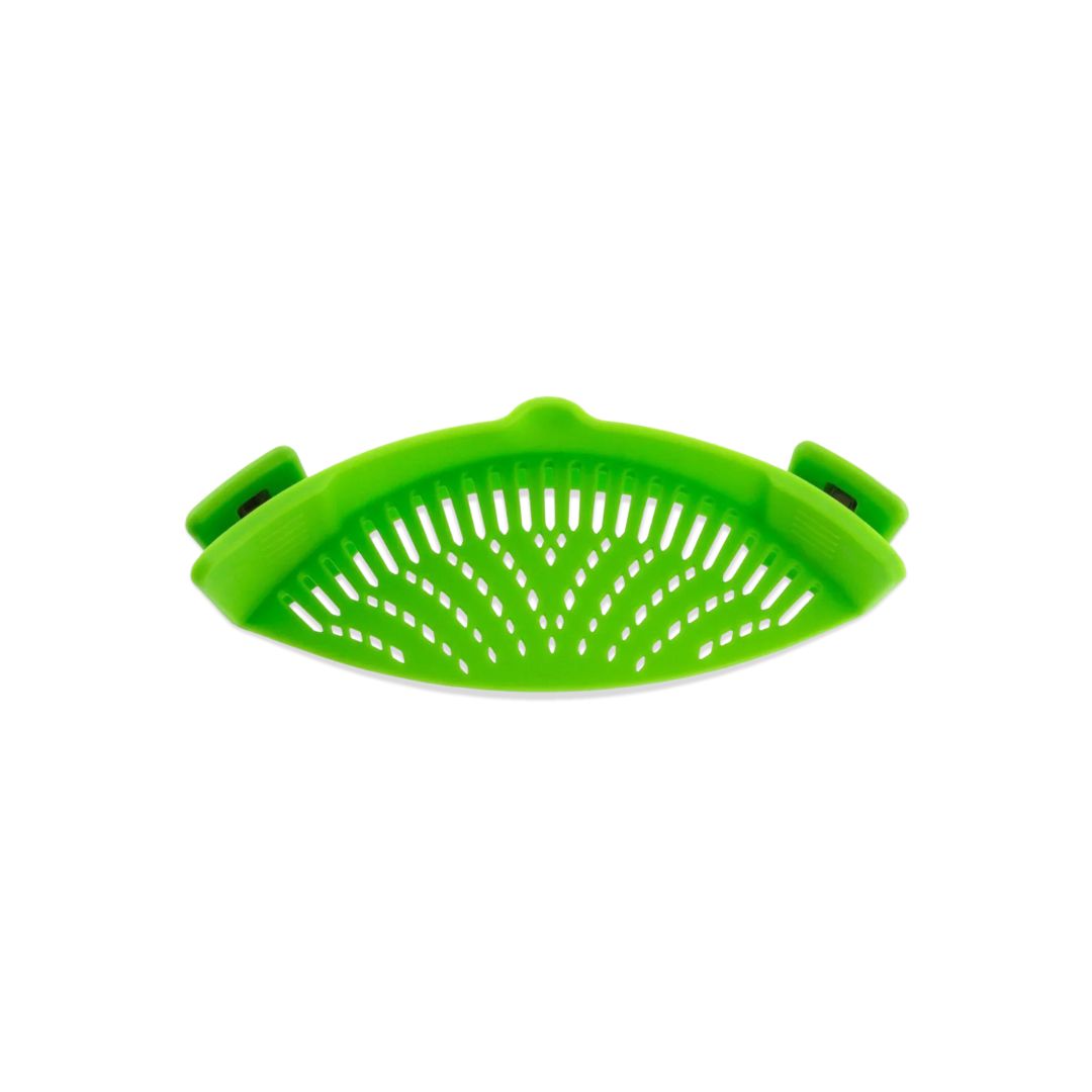 Pot Strainer - Silicone Clip-On Drainer for Pasta & Fruit