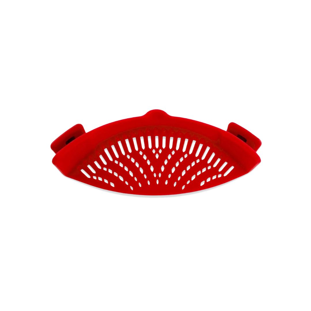 Pot Strainer - Silicone Clip-On Drainer for Pasta & Fruit