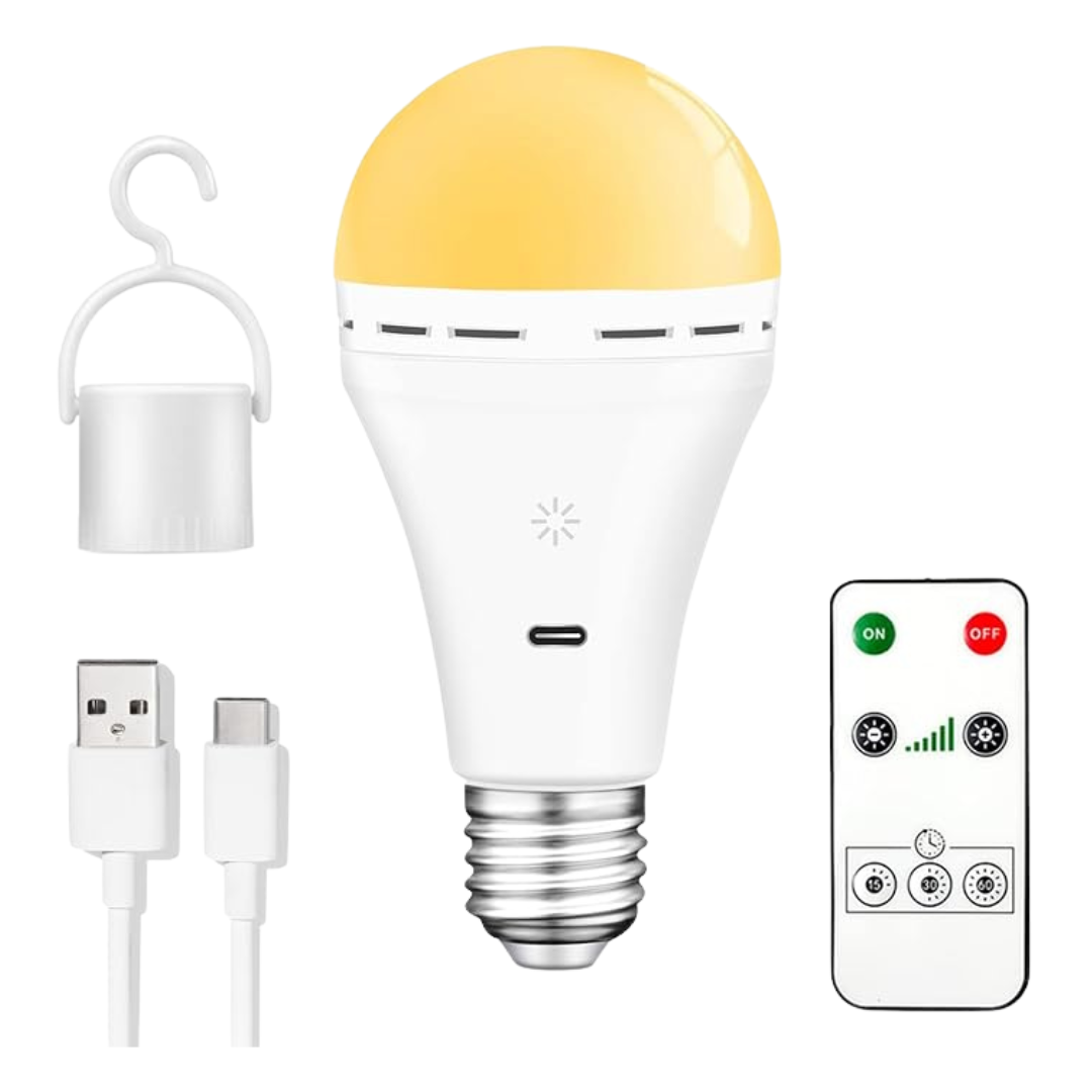 Remote-controlled USB-C bulb with adjustable brightness