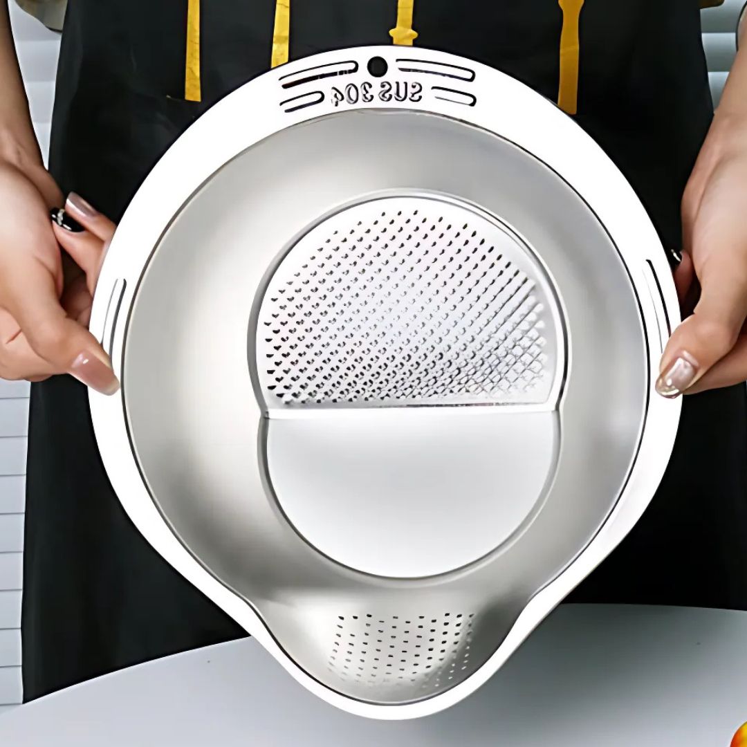 Rice Washer -  Kitchen Strainer Bowl for Vegetables, Fruits, & Rice