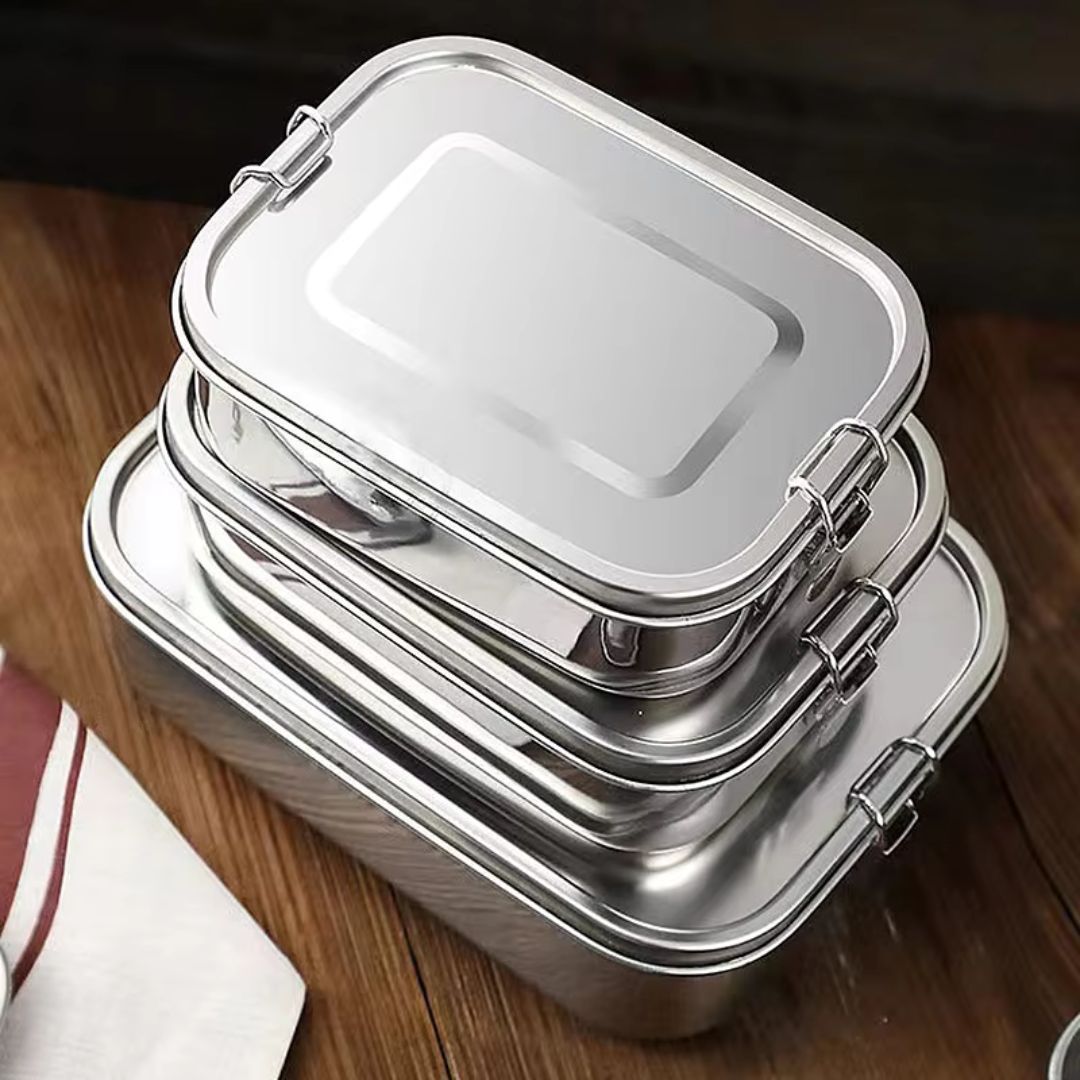 Stainless Bento Box - Portable Leakproof Lunch Box with Compartments