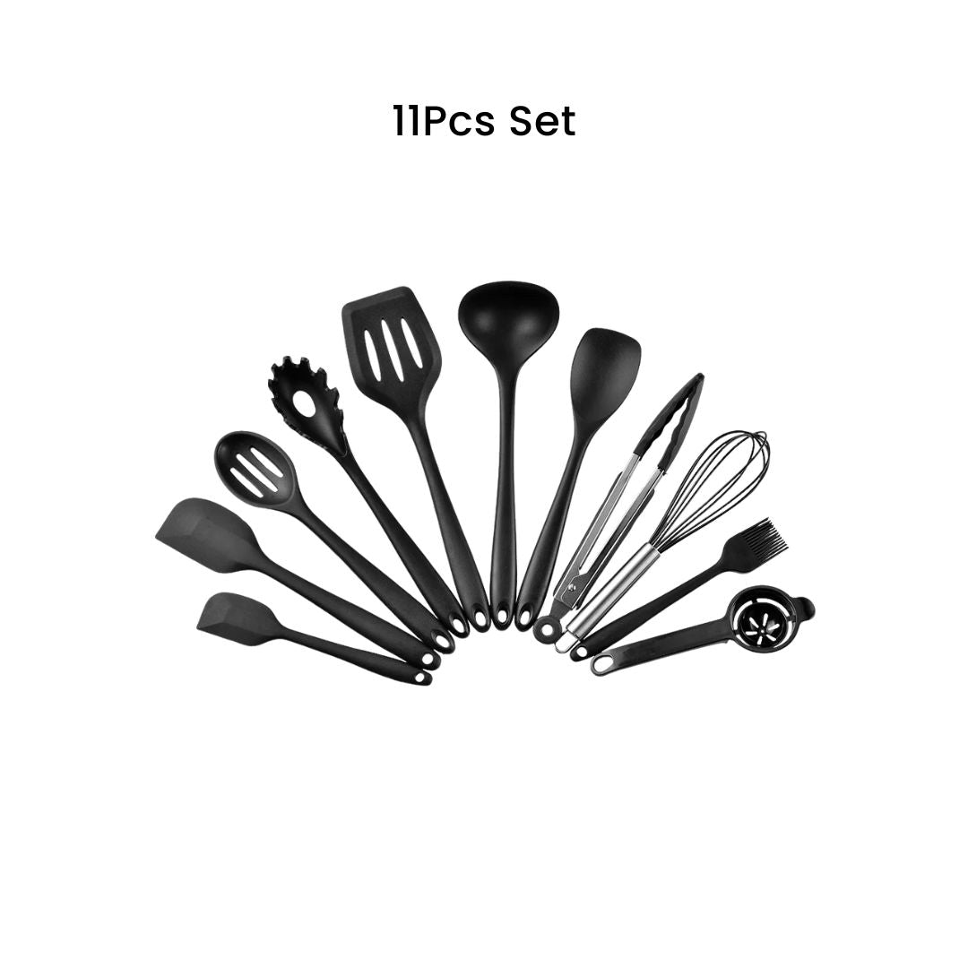 Silicone Cooking Utensils - Nonstick Cookware Kitchen Culinary Tools Set