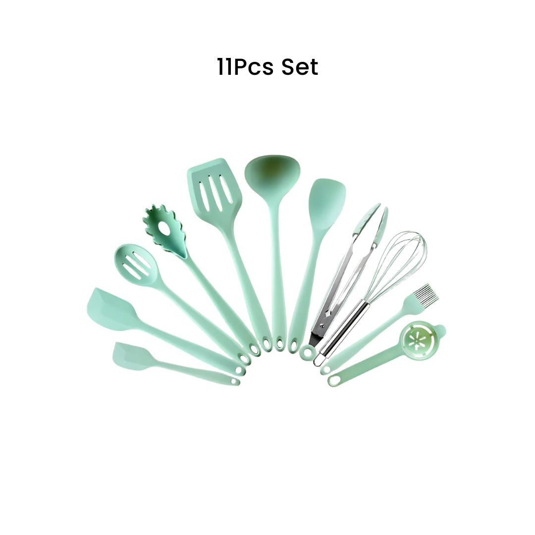 Silicone Cooking Utensils - Nonstick Cookware Kitchen Culinary Tools Set