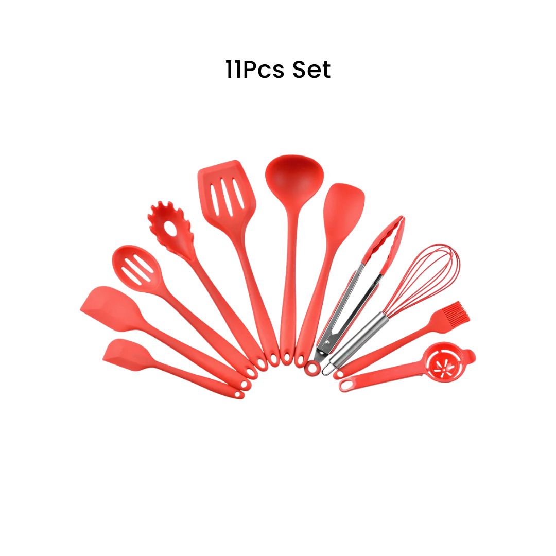 Silicone Cooking Utensils - Nonstick Cookware Kitchen Culinary Tools Set