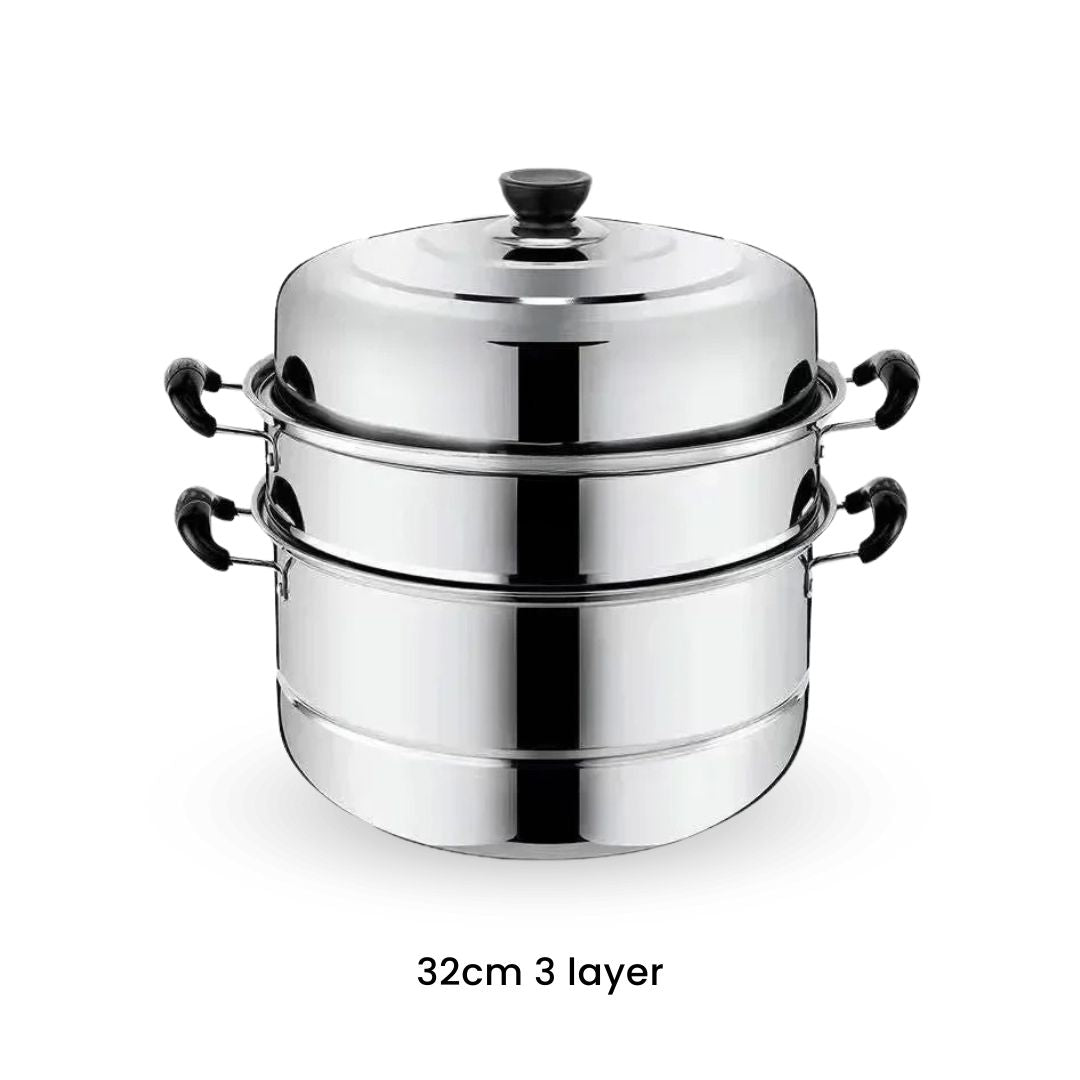 Steam Pot - Best 2/3/4-Layer Stainless Steel Kitchen Steamer for Veggies, Fish, & More