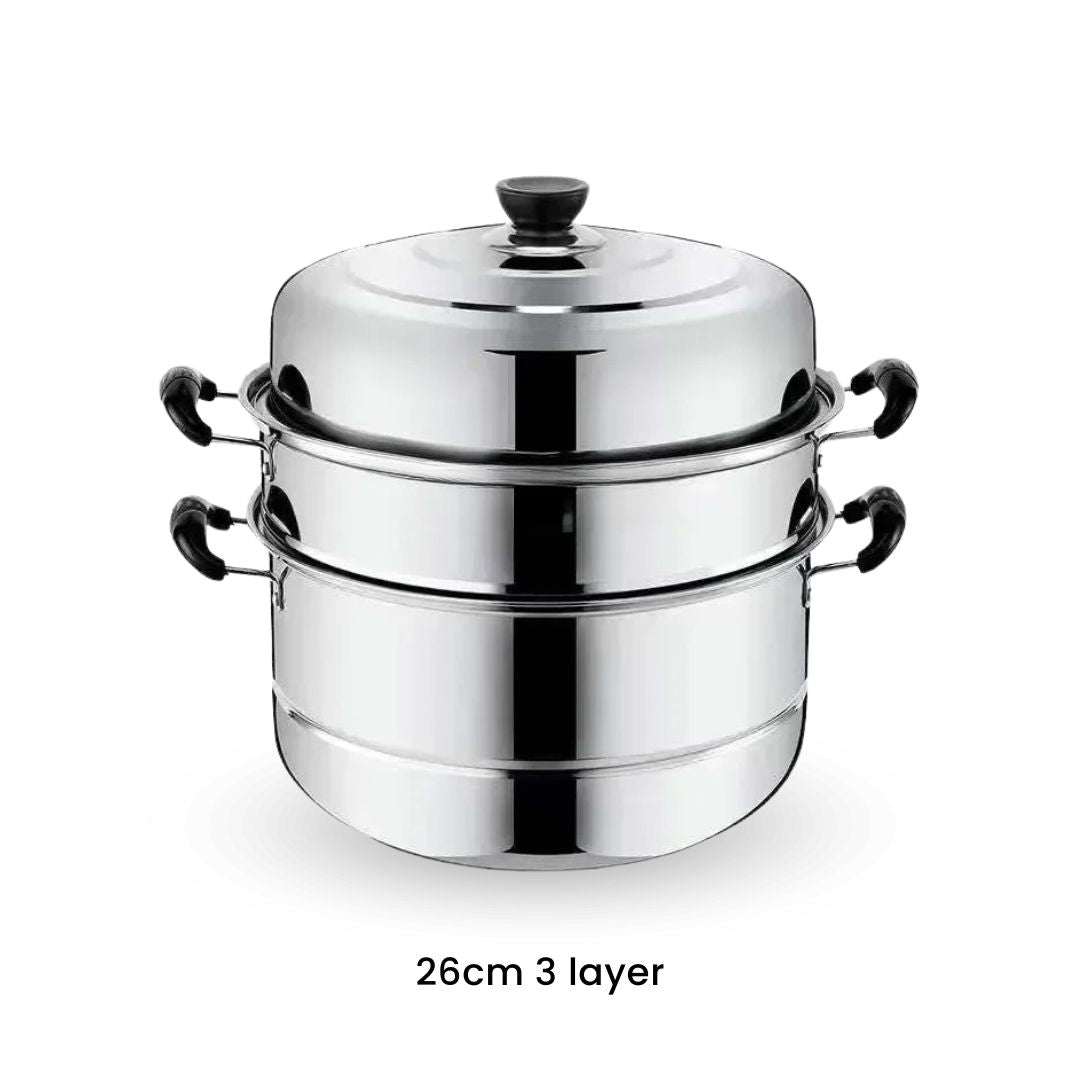 Steam Pot - Best 2/3/4-Layer Stainless Steel Kitchen Steamer for Veggies, Fish, & More