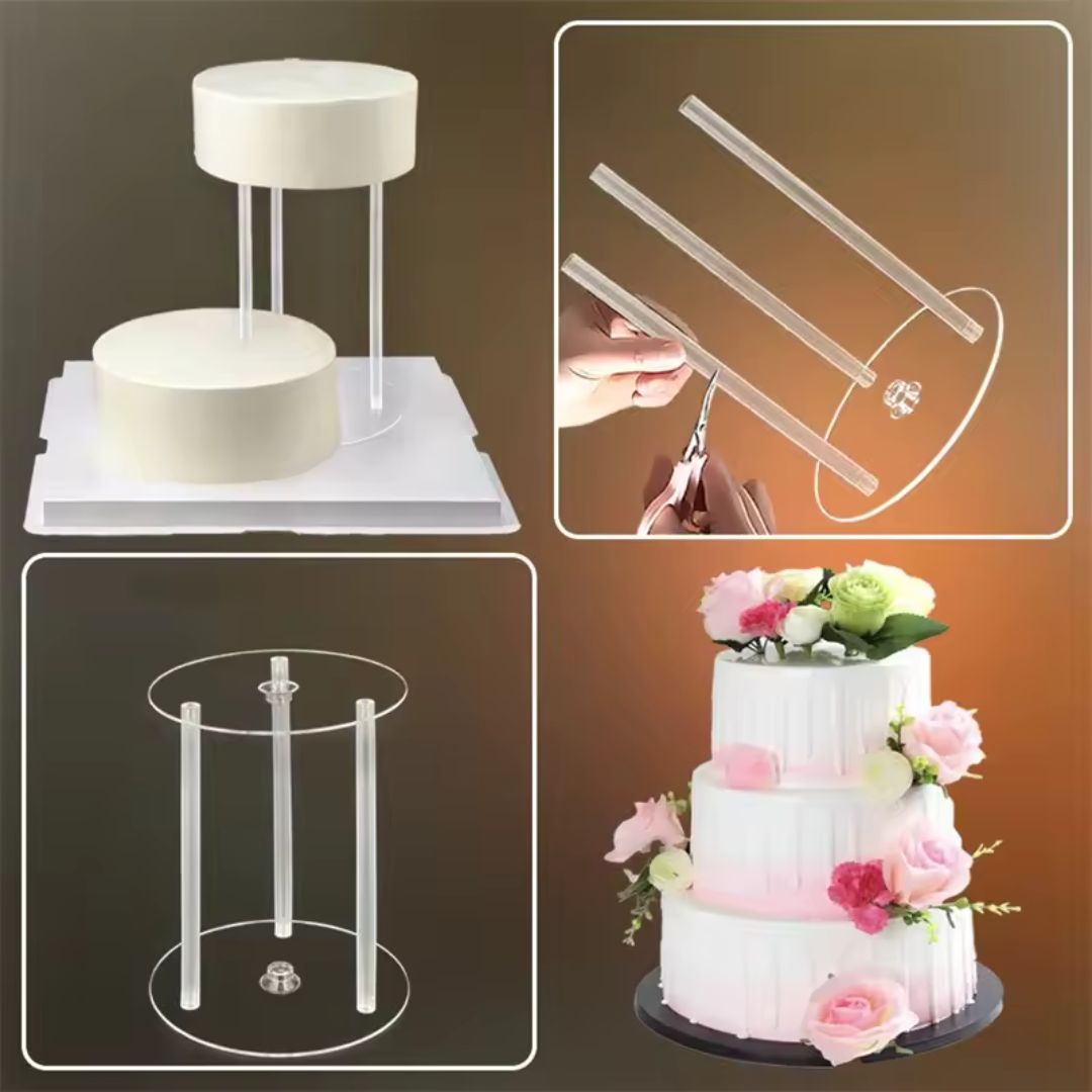 Cake Dowels and Separator - Pillars & Multi-Tier Support for Weddings and Occasions