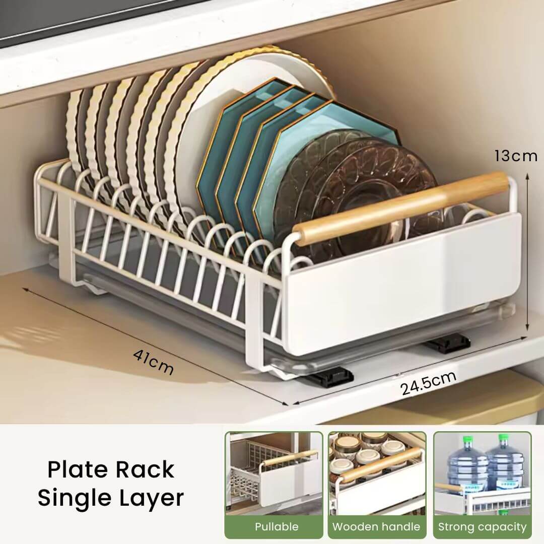 Under Sink Organizer - Multipurpose Shelf with Sliding Drawer for Kitchen & Bath