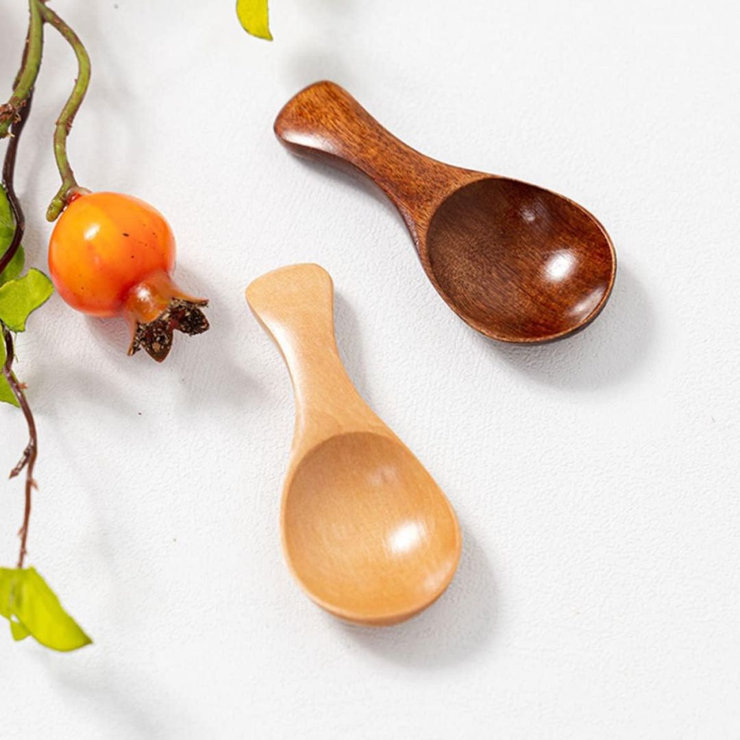 Wooden Teaspoons - Mini Natural Wooden Utensils for Tea and Coffee