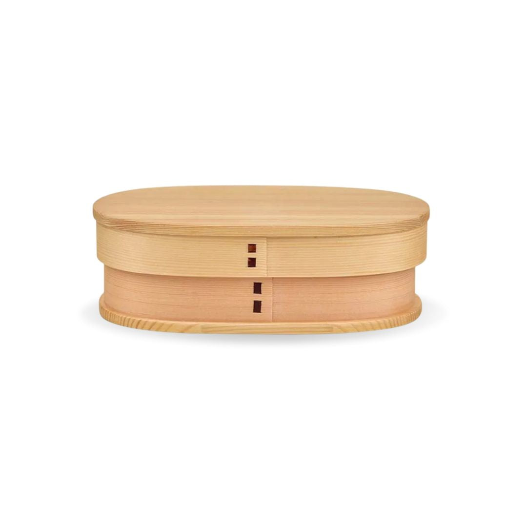 Wooden Bento Box - Traditional Lunch Box with Compartments, Portable and Reusable Meal Container