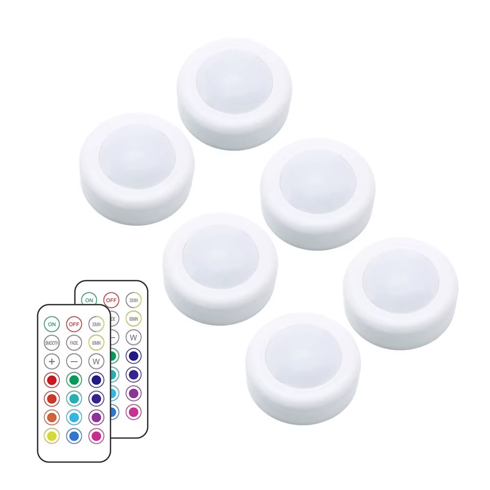 Puck Lights With Remote Control - 13 Colors And 20 Feet Range Wireless Battery Operated LED