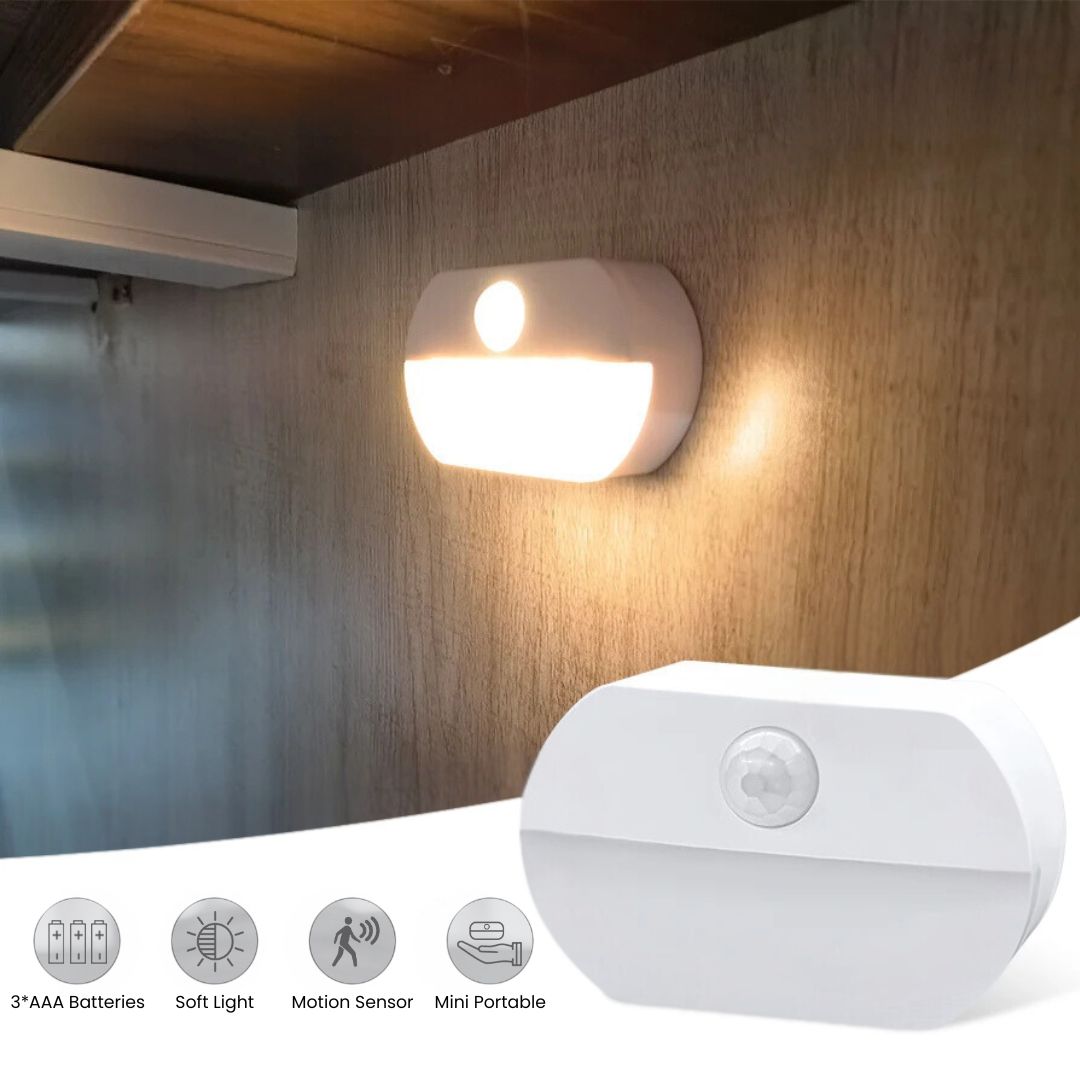 Battery Operated Mini Lights – Motion Sensor LED, Cold/Warm White, Easy Adhesive Installation