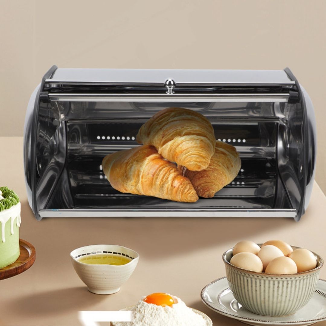 Bread Box - Large Bread Storage with Lid, Multi Use Bread Bin for Kitchen