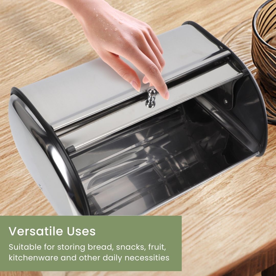 Bread Box - Large Bread Storage with Lid, Multi Use Bread Bin for Kitchen