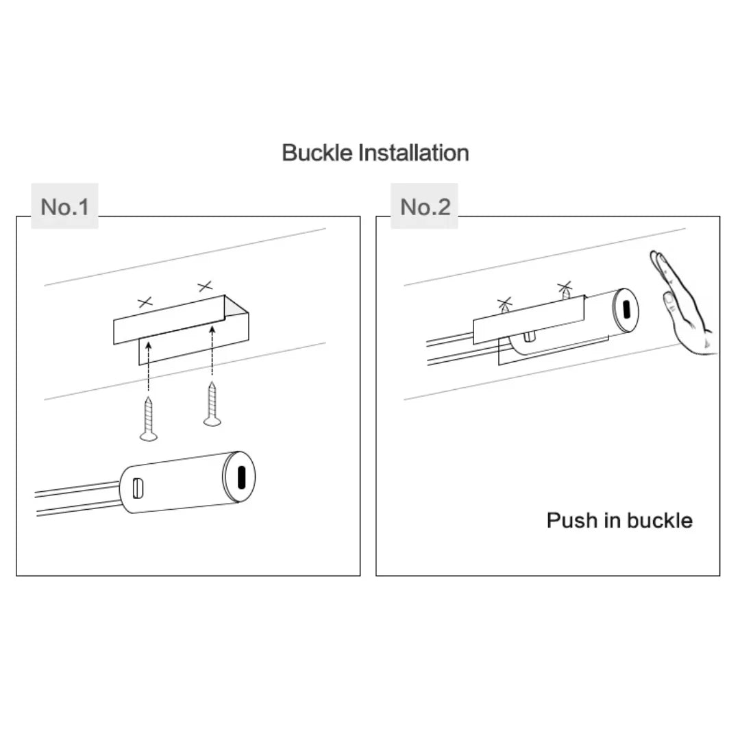 cob led strip buckle_installation