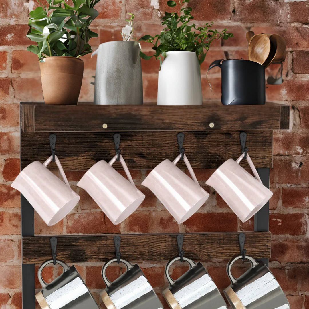 coffee mug shelf for versatile use