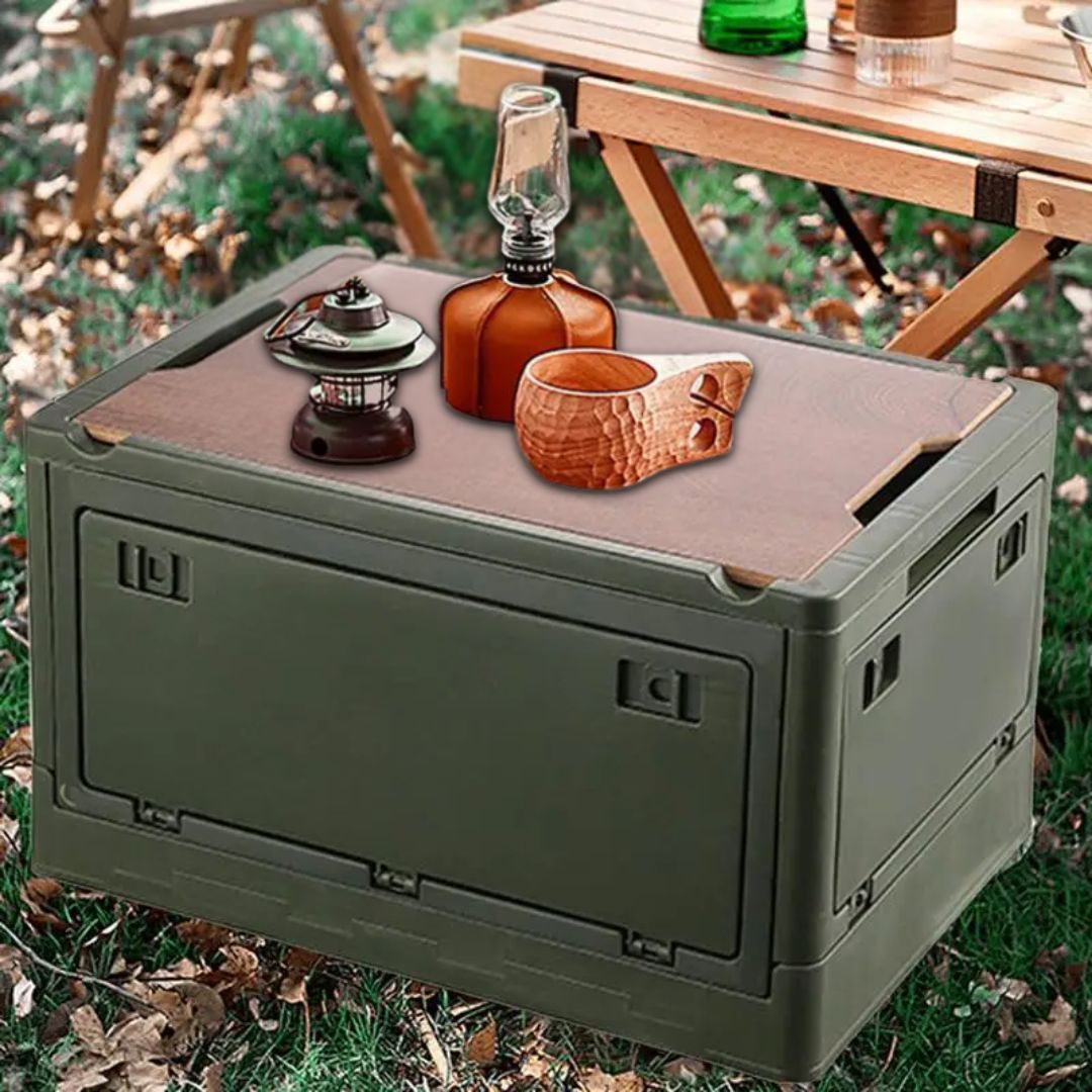 Folding Storage Box – 30/50L Portable, Multifunctional Storage Organizer for Outdoor Camping, Travel and Kitchen