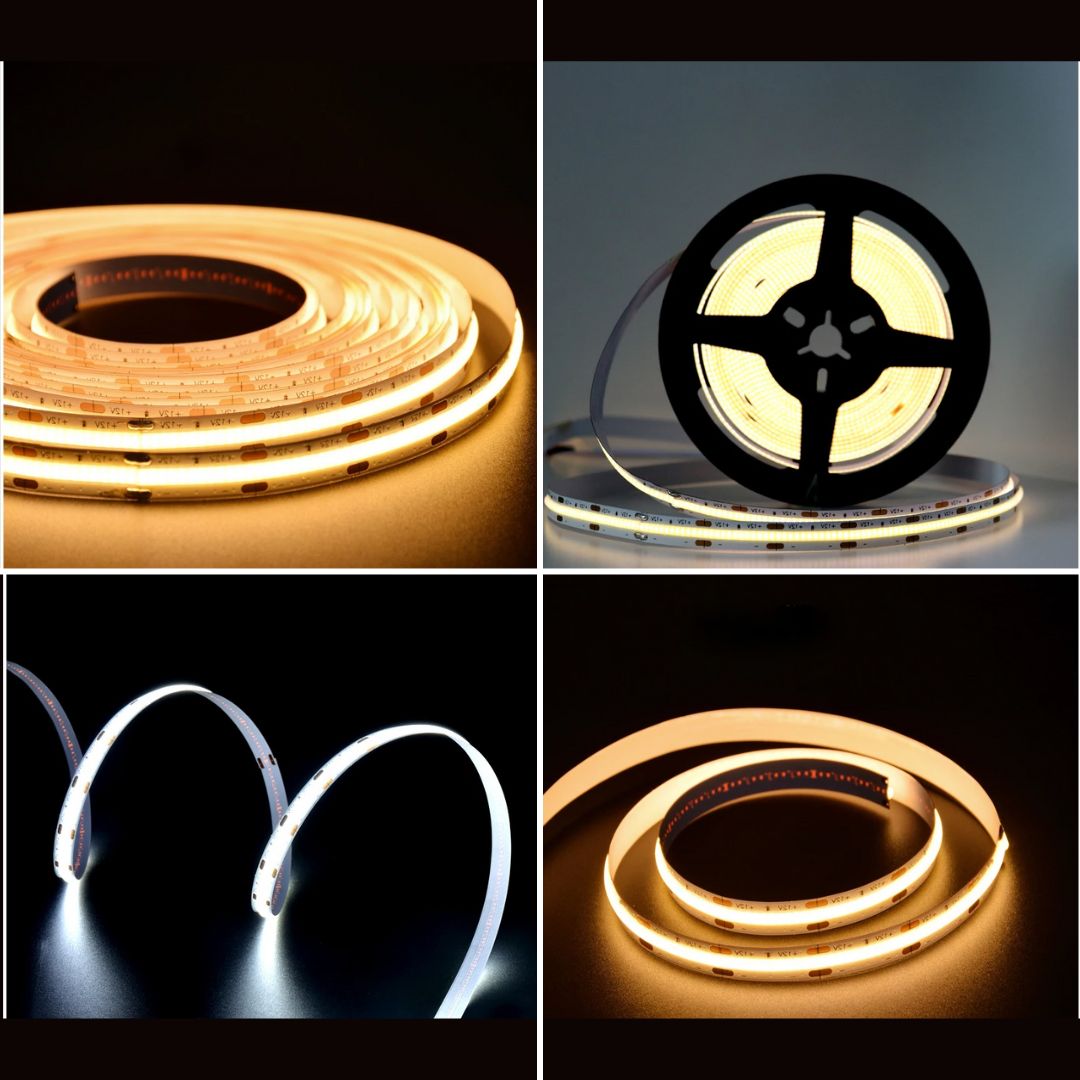 COB LED Strip - Dimmable Battery Operated LED Tape Lights With Remote Control & Touch Sensor