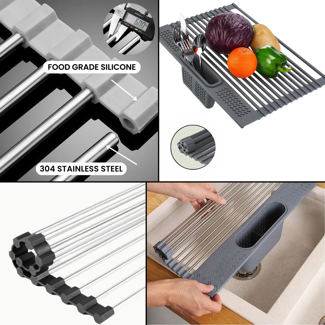 dish drying rack foldable