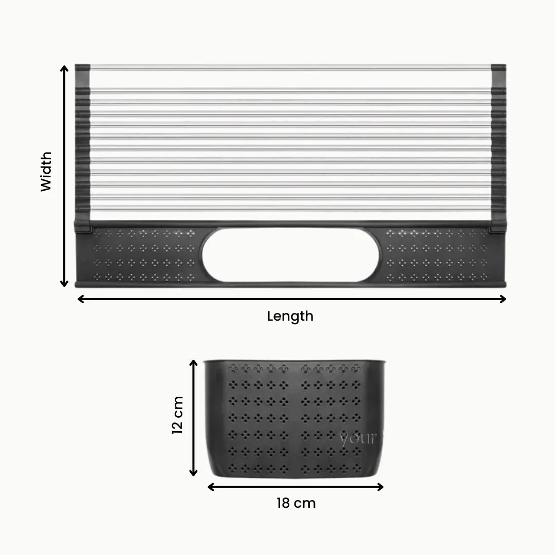 dish drying rack size