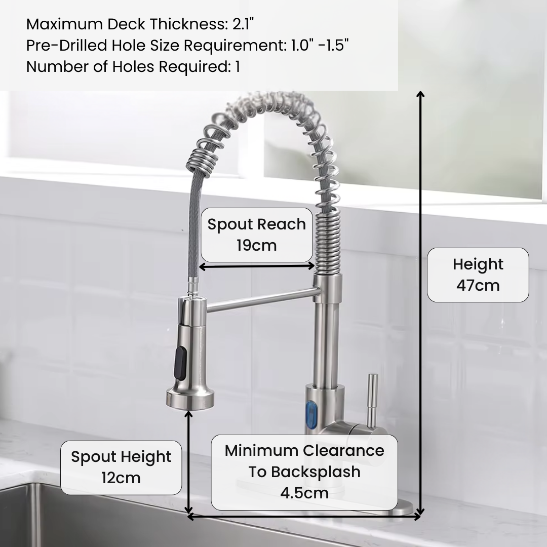 Hands-Free Kitchen Faucet, Dimension