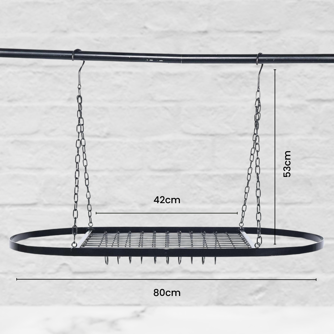 Hanging Pot and Pan Rack - Dimensions