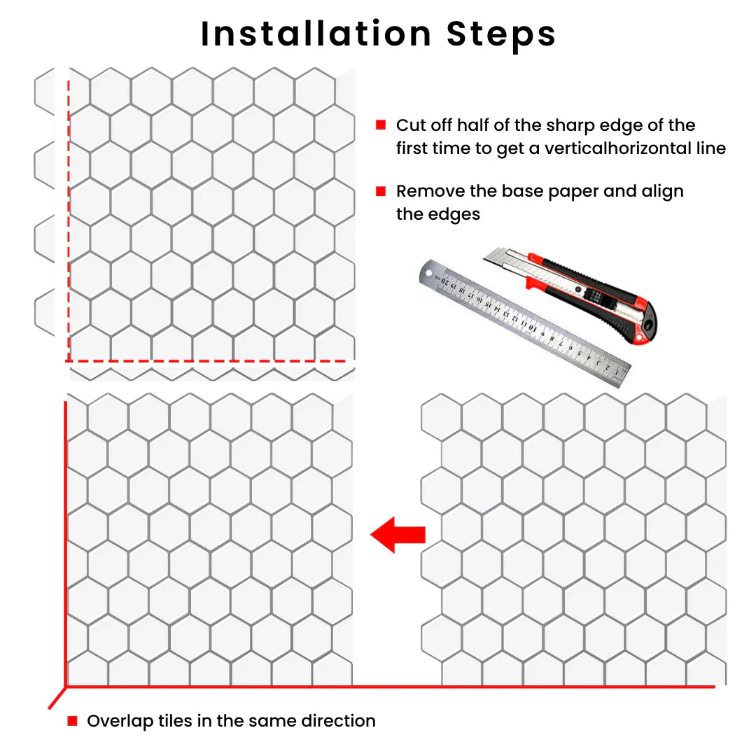 hexagon wallpaper installation steps