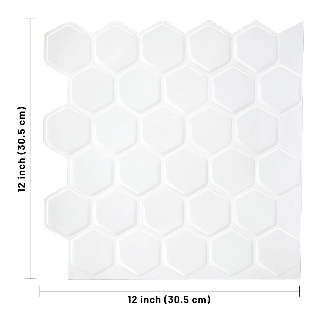 hexagon wallpaper lily white