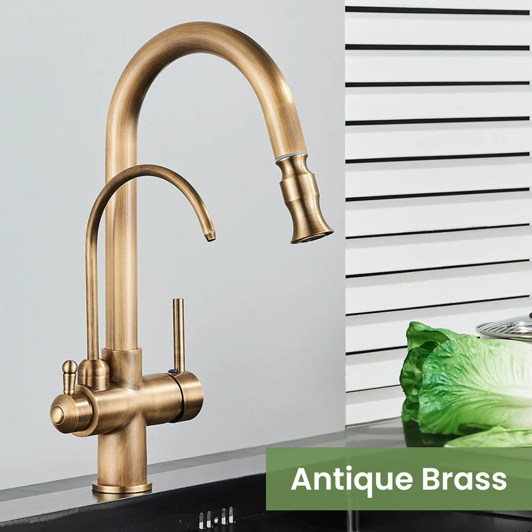 Kitchen Sink Faucets - Antique Brass