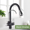 Kitchen Sink Faucets - Black Chrome