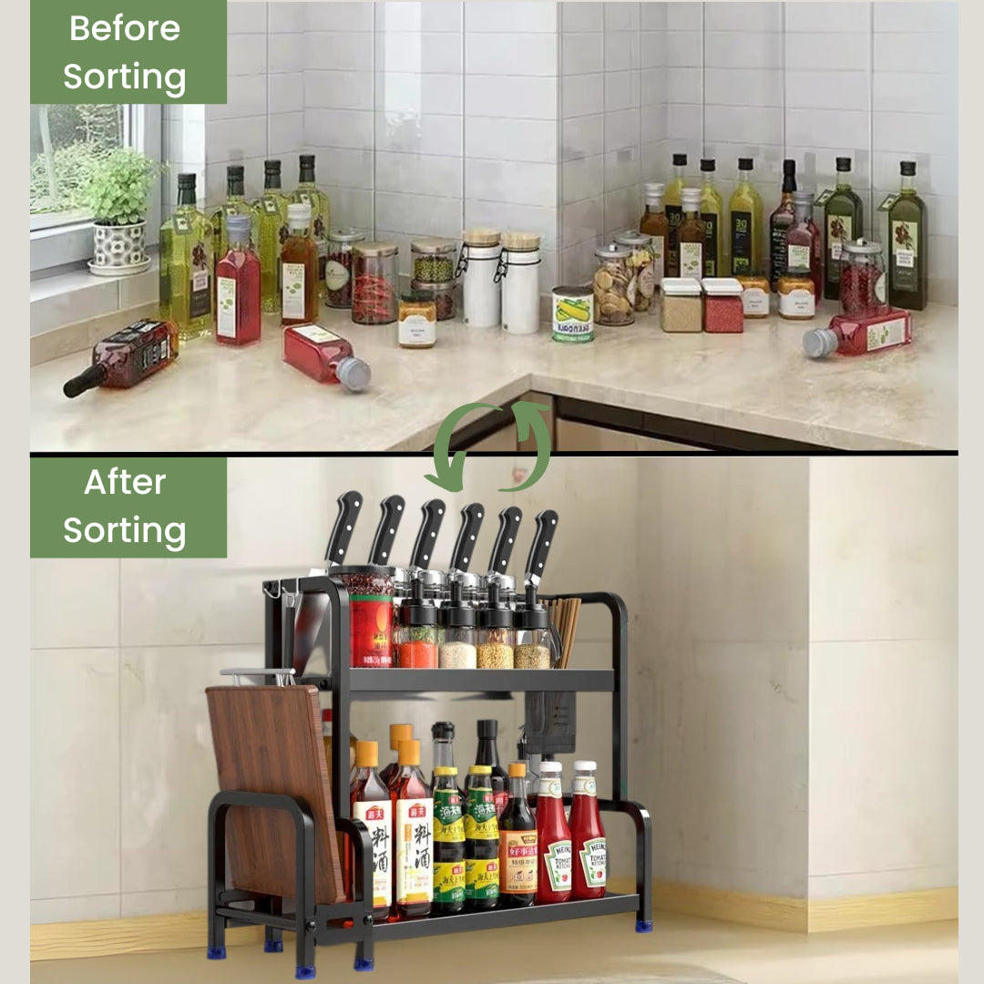 kitchen storage rack saving space