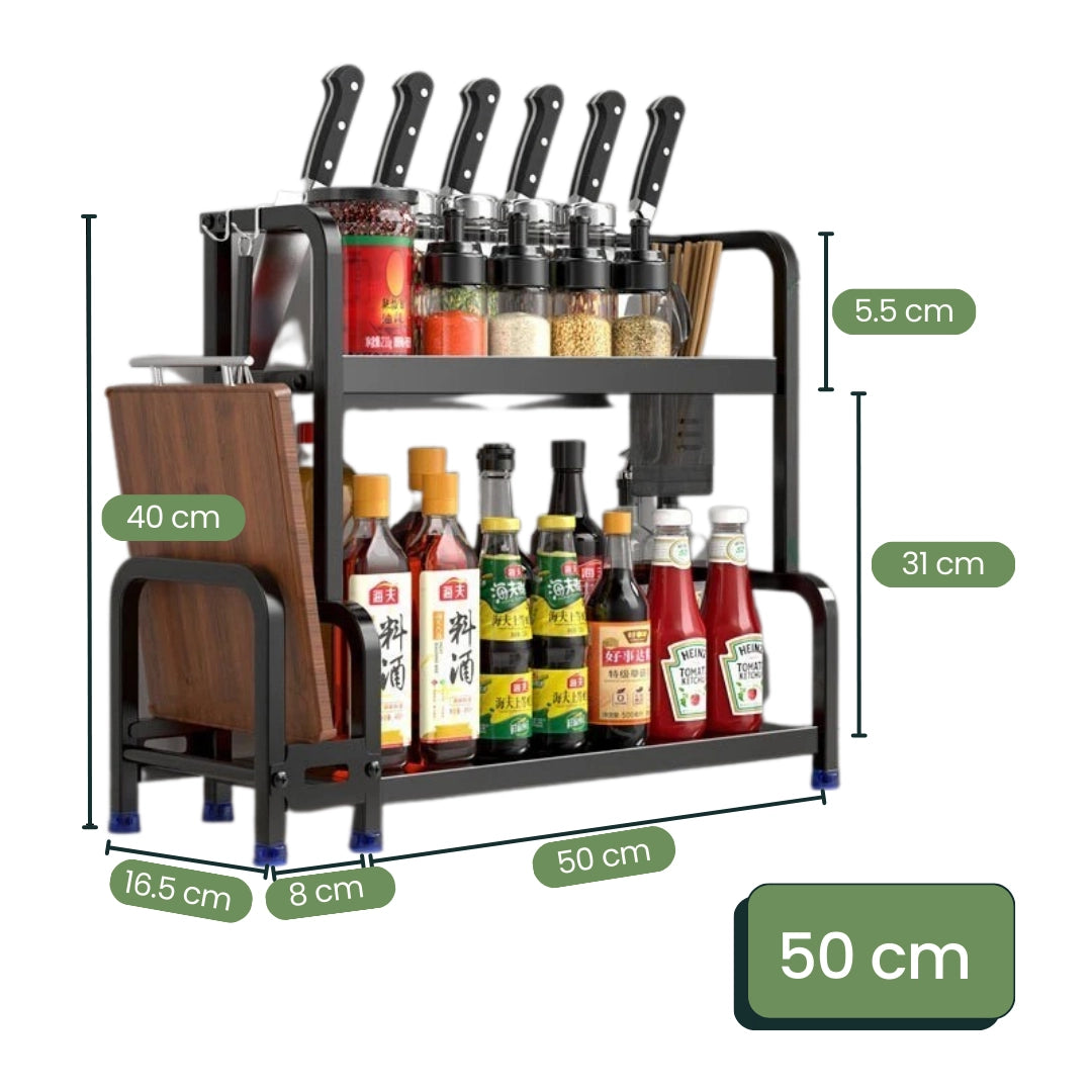 kitchen storage rack size