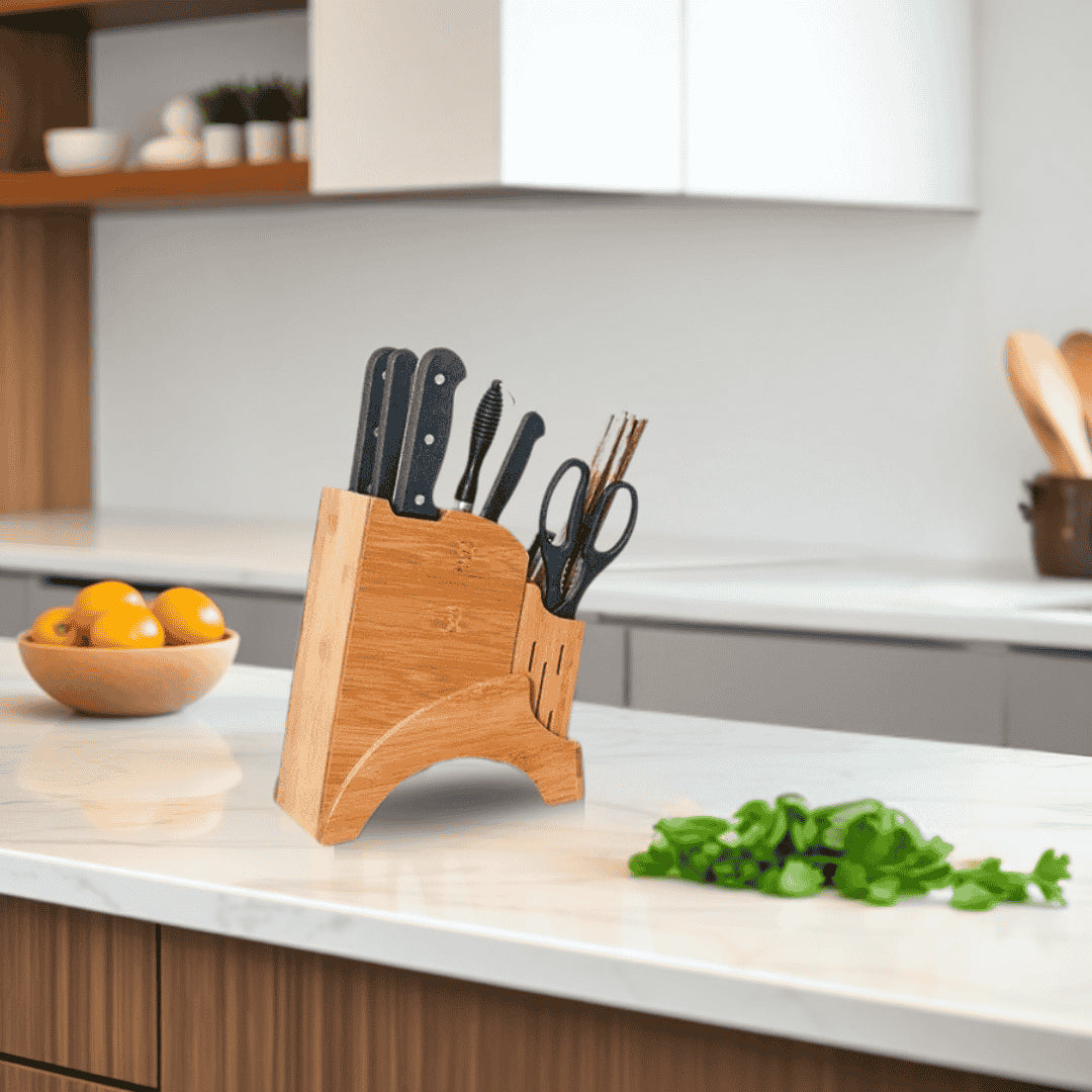 knife holder in kitchen