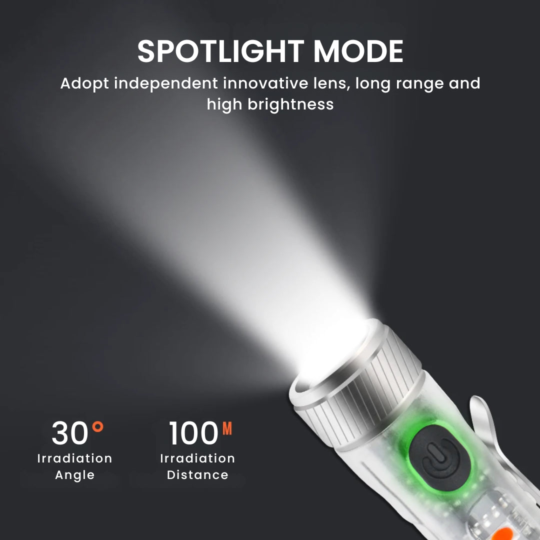 led pen flashlight spotlight mode