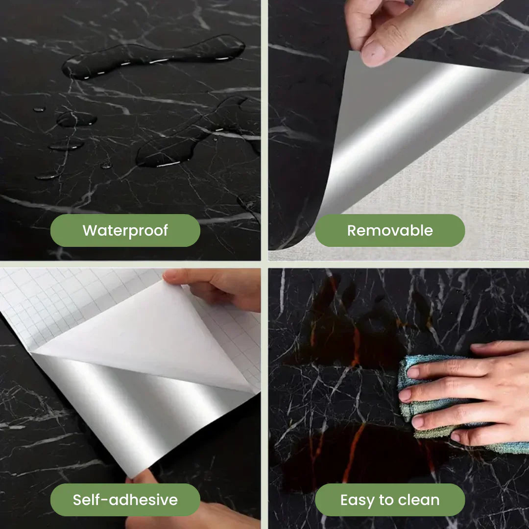 marble wallpaper for kitchen_easy_maintenance