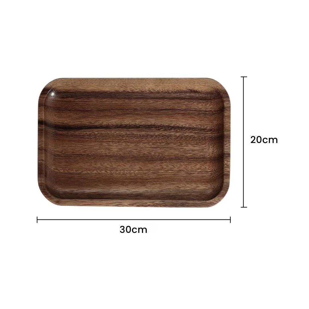 Tea Tray - Solid Acacia Wood Serving Tray & Decorative Coffee Tray