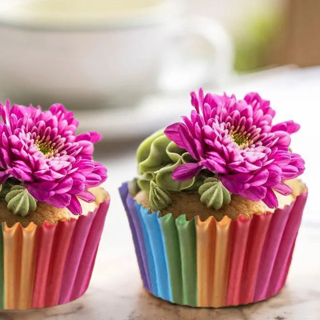 Muffin Cups - Mini Paper Baking Dishware for Cakes, Muffins and Cupcakes