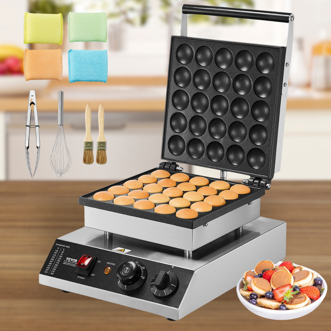 Pancake Maker - 1.7 Inch Mini Dutch Pancake Machine for 25 Pancakes