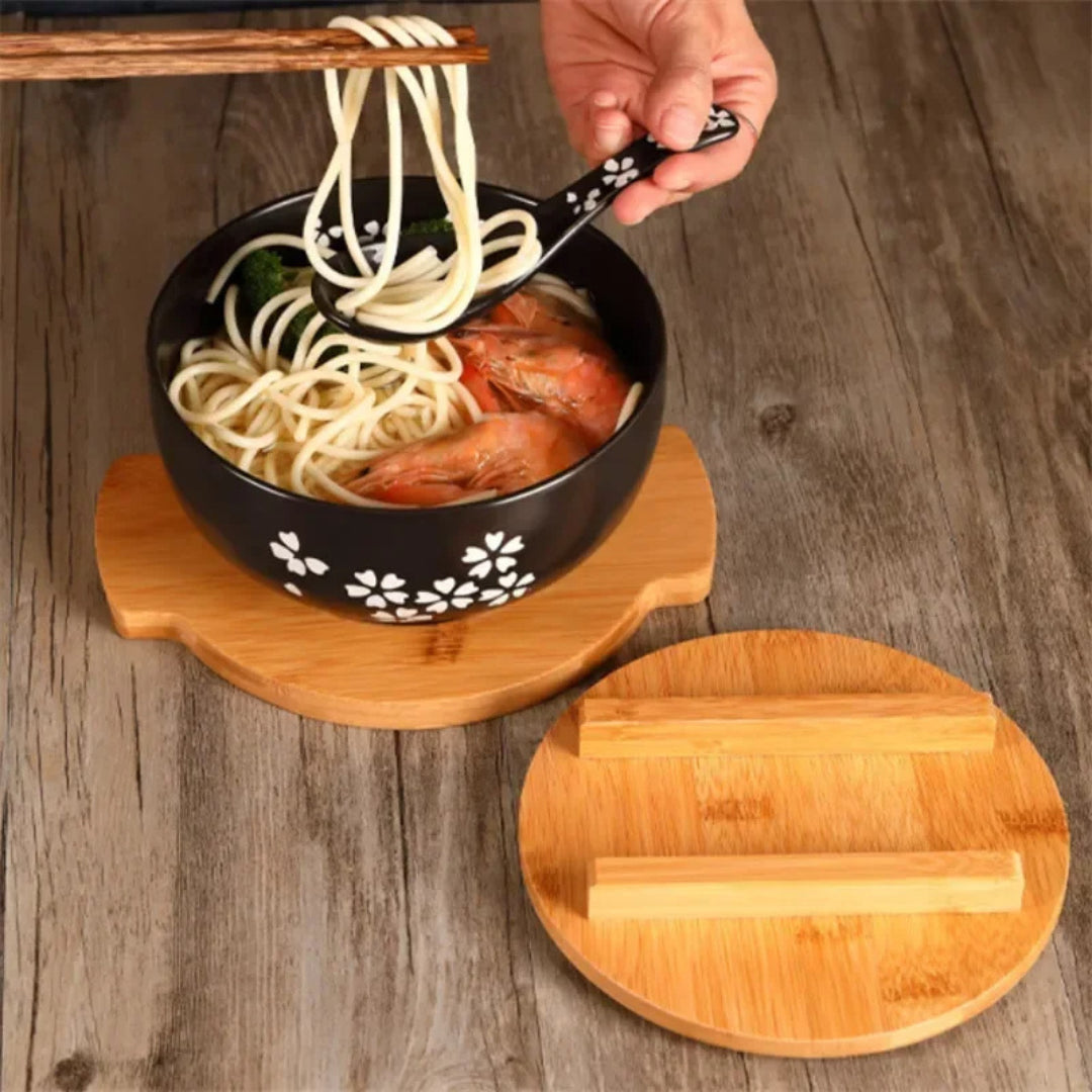 ramen bowl set authentic Japanese design